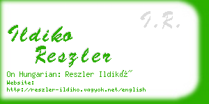 ildiko reszler business card